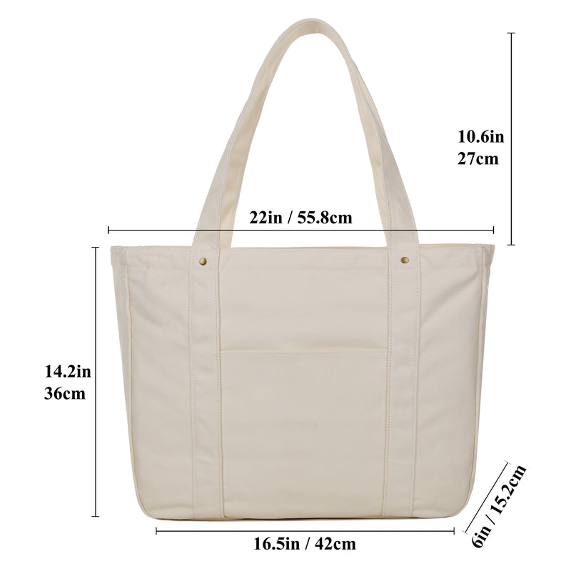 Mouteenoo Nurse Tote Bag for Work with Zipper Closure, Clinical Bag for Nursing Student, Nurse Gift Canvas Women Shoulder Bag