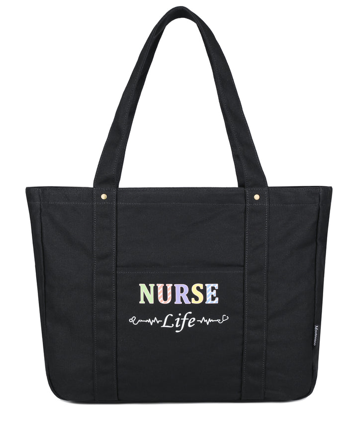 Nursing Bag Personalized Large Nurse Tote Bag For Work, Canvas