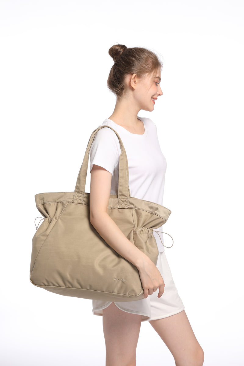 Mouteenoo Tote Bag for Women with Zipper, Tote Handbag Large Shoulder Bag for Gym, Work, Travel, School
