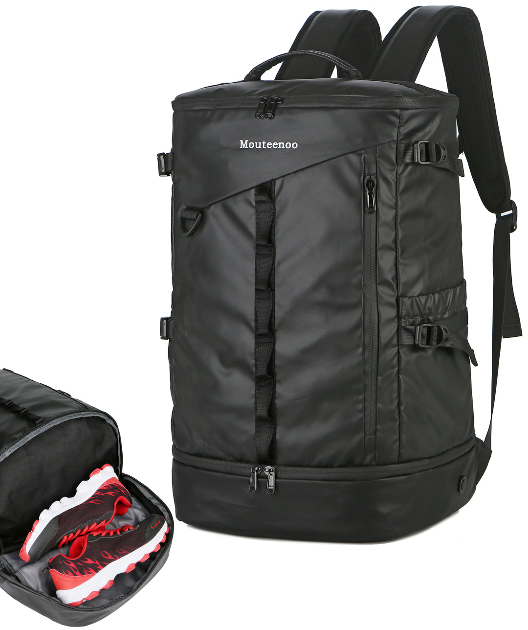 backpack with laptop sleeve and shoe compartment Mouteenoo Travel Backpack with Shoes Compartment for Gym Sports Hiking