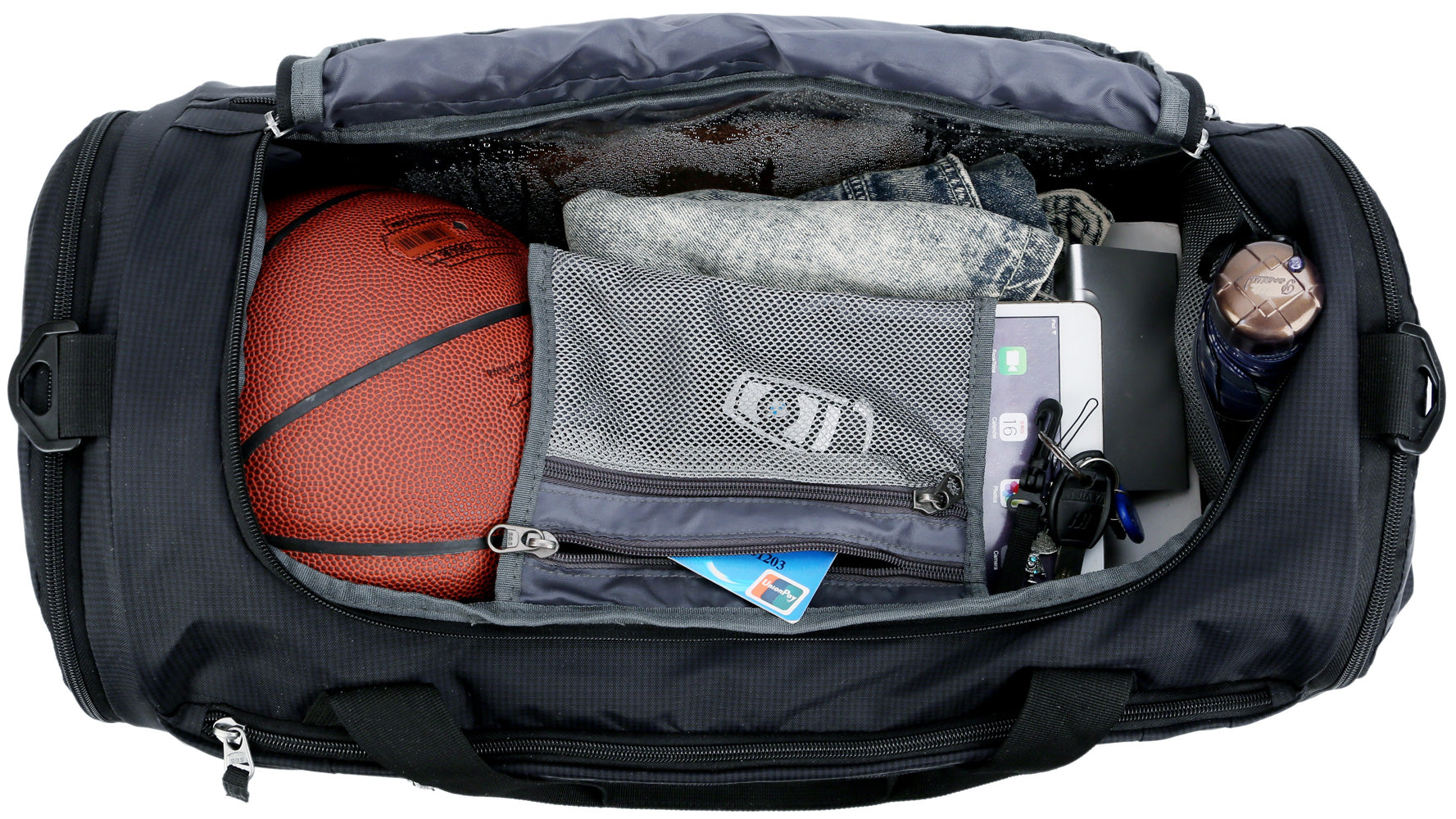 Mouteenoo Gym Bag 40L Sports Travel Duffel Bag for Men and Women with