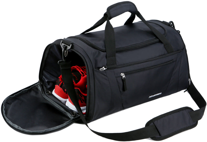 Mouteenoo Gym Bag 40L Sports Travel Duffel Bag for Men and Women with Shoes Compartment