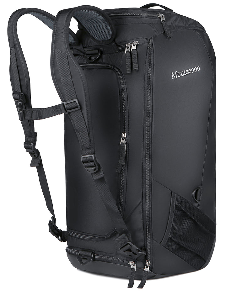 backpack that fits running shoes and laptop Mouteenoo Travel Duffel Backpack with Shoes Compartment Water Resistan