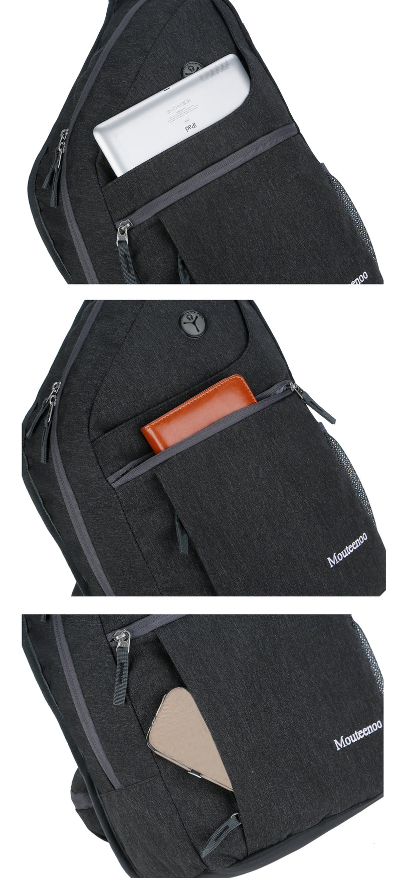 Mouteenoo Sling Backpack for Men and Women Bag