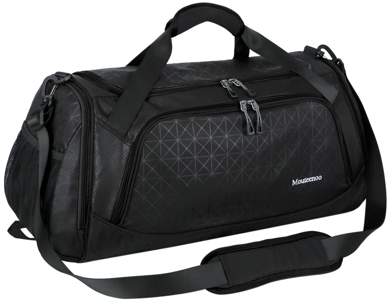 Mouteenoo Sports Travel Duffel Gym Bag for Men Women with Shoes Compar