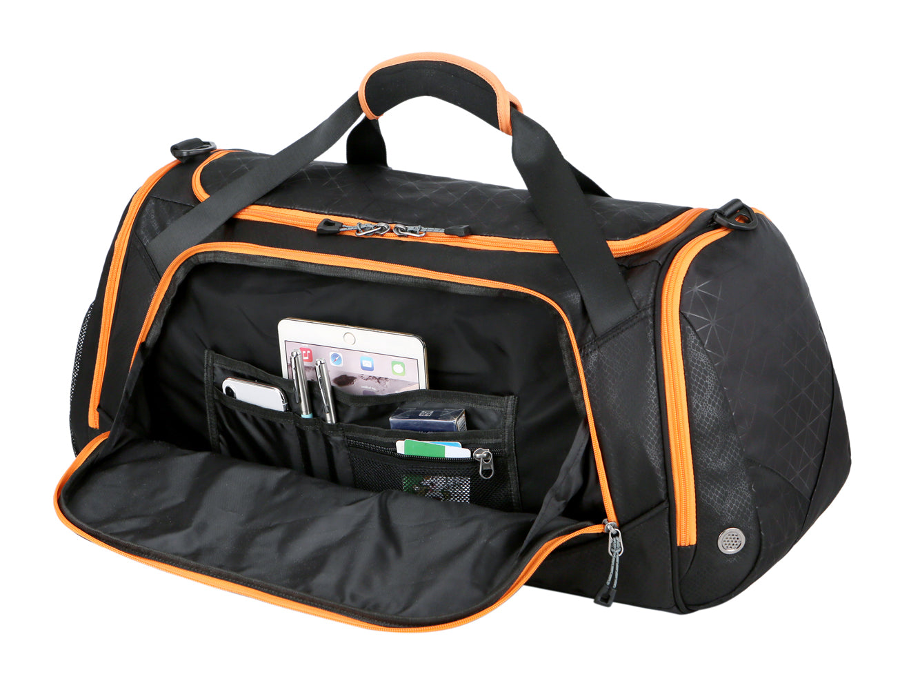 Mouteenoo Sports Travel Duffel Gym Bag for Men Women with Shoes Compar