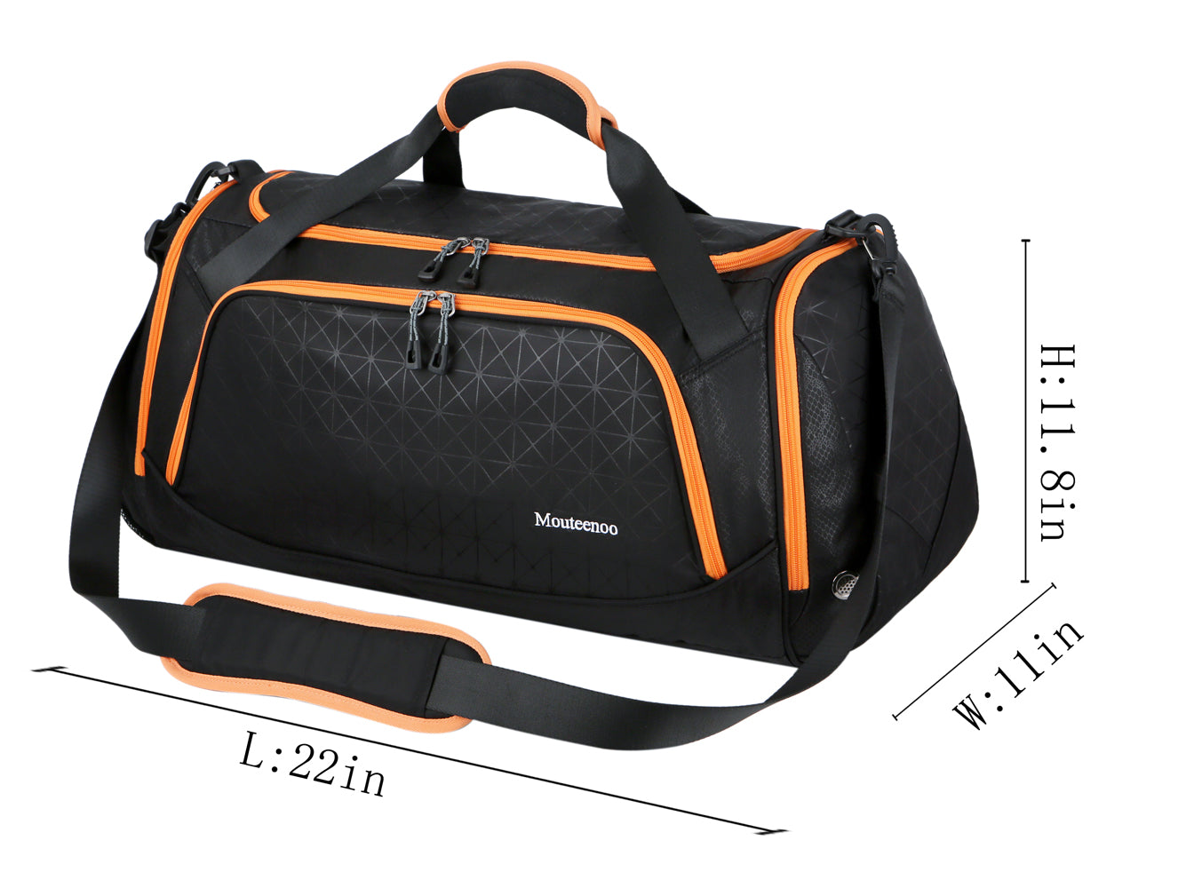 Mouteenoo Sports Travel Duffel Gym Bag for Men Women with Shoes Compar